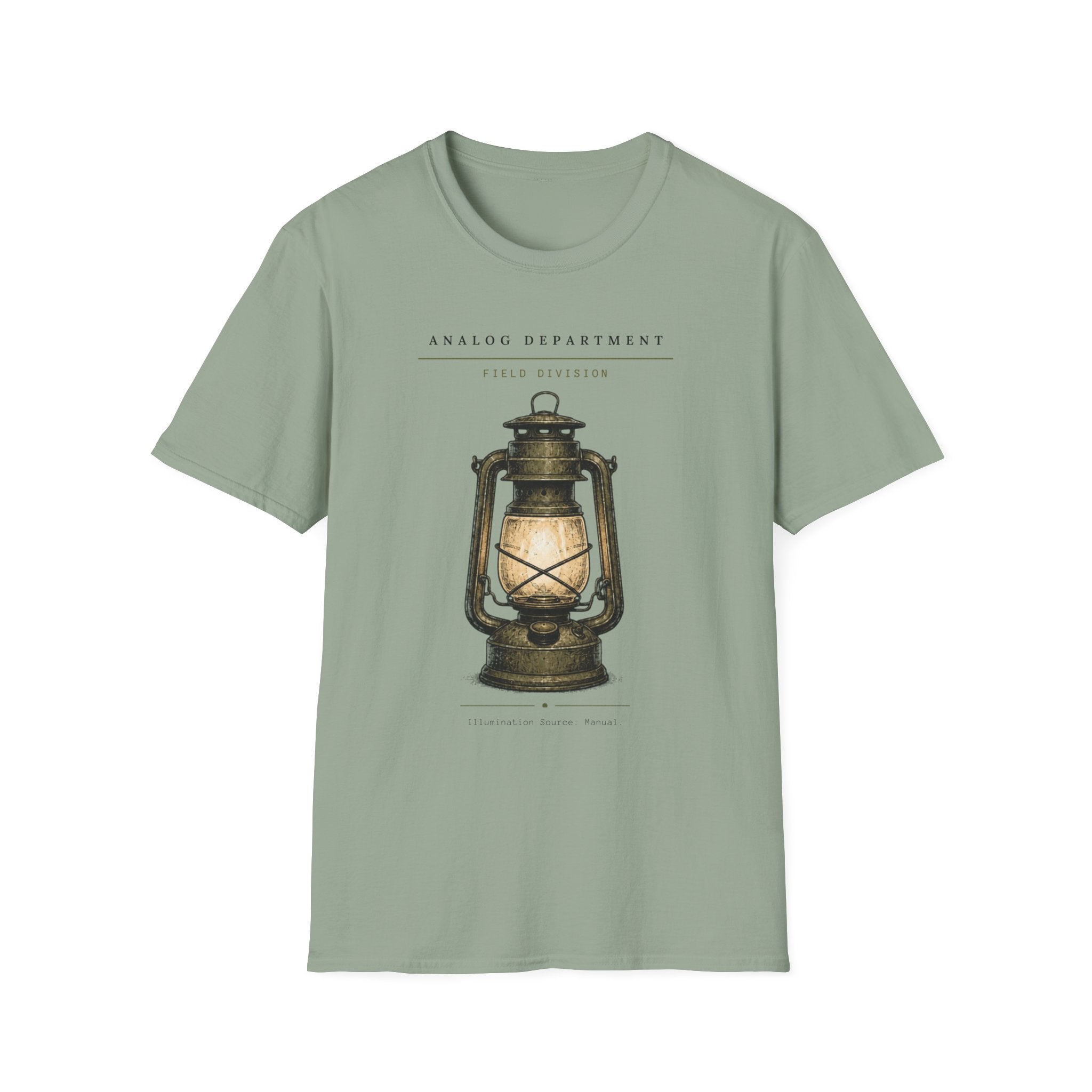 Vintage Lantern T-Shirt — "Analog Department Field Division" Retro Camp Graphic Tee